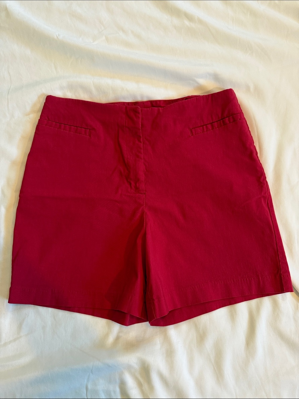 bill blass Cherry Red Tailored Shorts